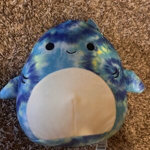 Squishmallows Blue and Yellow Tie-Dye Stuffed Animal